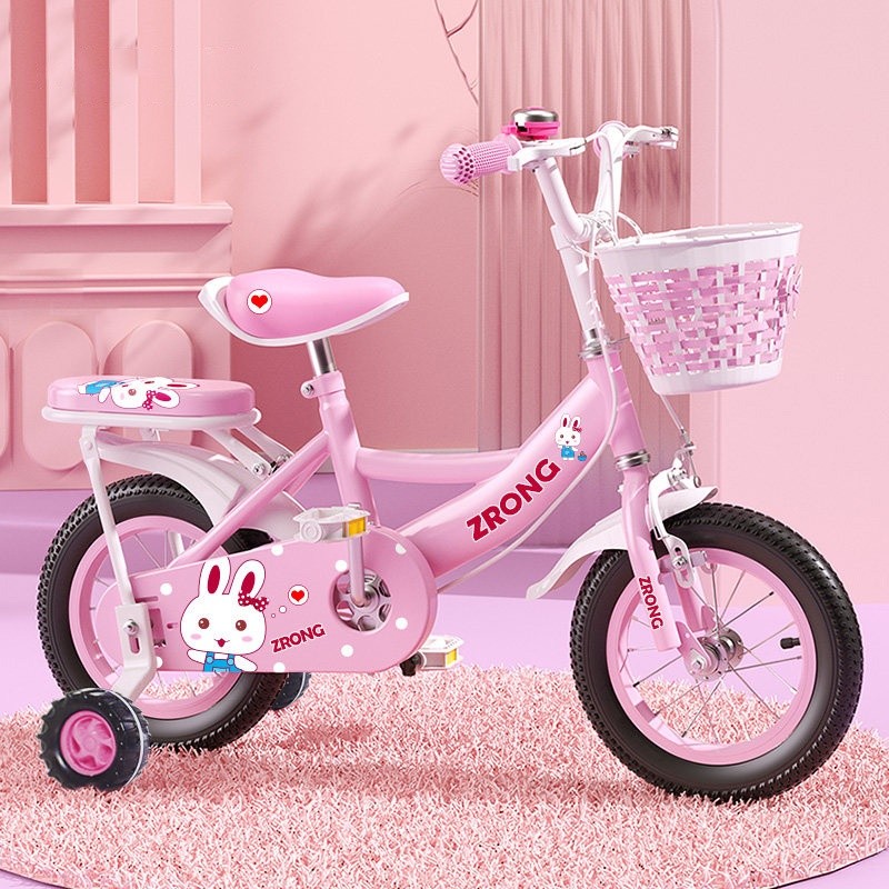 จักรยานเด็ก 1214161820 นิ้ว ด้วยตะกร้า มีล้อเสริม ฟรีที่นั่งหลัง เด็ก 212ขวบ ขึ้นไป จักรยาน