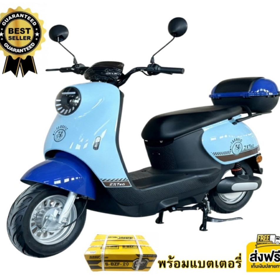 พร้อมแบต Electric Motorcycle Large มอเตอร์ไซค์ไฟฟ้า 48V มีกระจก ไฟเลี้ยว รถไฟฟ้า จักรยานไฟฟ้าผู้ใหญ่ ไฟ LED